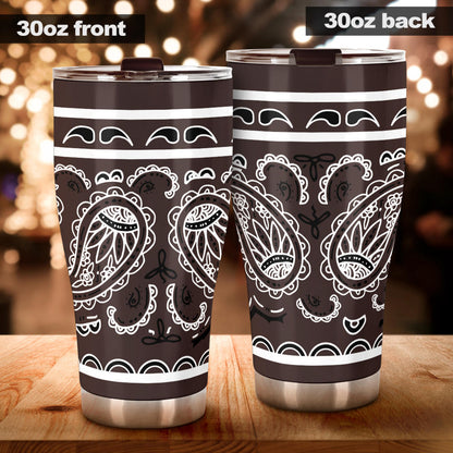 Coffee Brown Bandana Tumblers