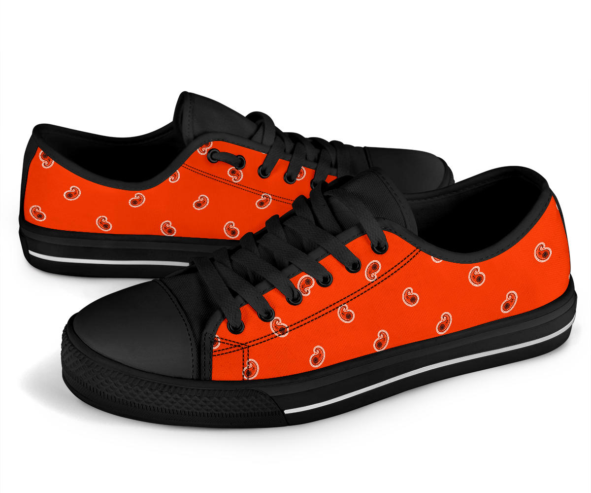 Canvas Low Top Sneakers - Perfect Orange Paisley