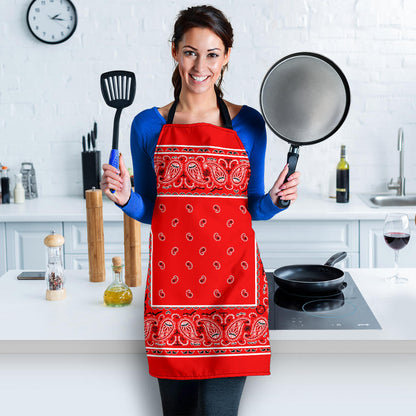 Western Red Big Bandana Apron