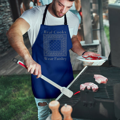 Blue and Gray Bandana Aprons