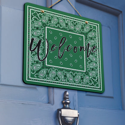 Classic Green Bandana Door Signs