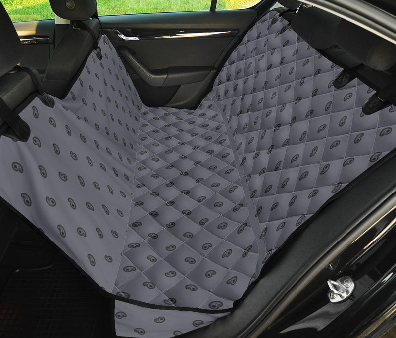gray paisley back seat cover