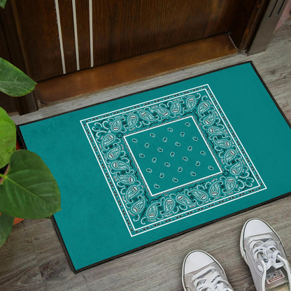 Teal Bandana Door Mats