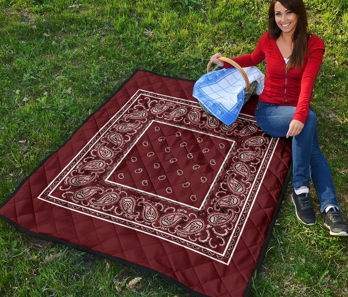 Quilt - Burgundy Bandana Quilt