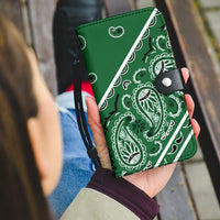 Classic Green Bandana Phone Case Wallet