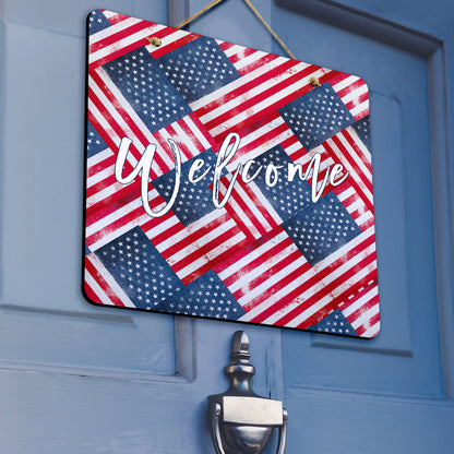 American Flag Door Signs
