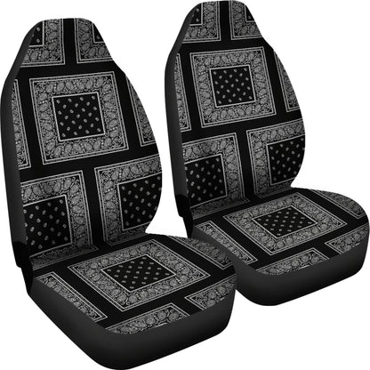Black and white car seat cover