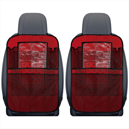 Red and Black Bandana Back Seat Organizers