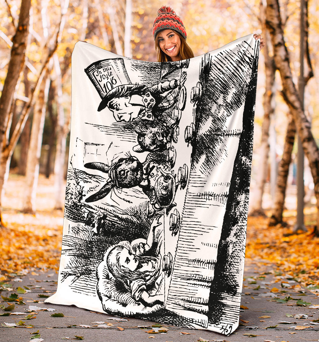 Tea Party Fleece Throw