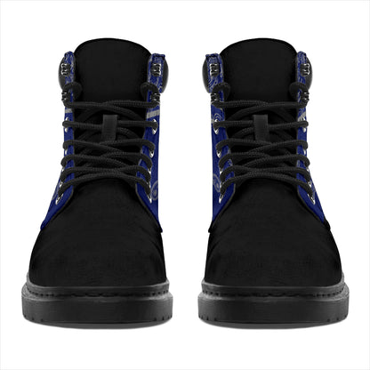 Blue and Gray Bandana Blackout All Season Boots