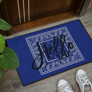 Royal Blue Bandana Door Mats