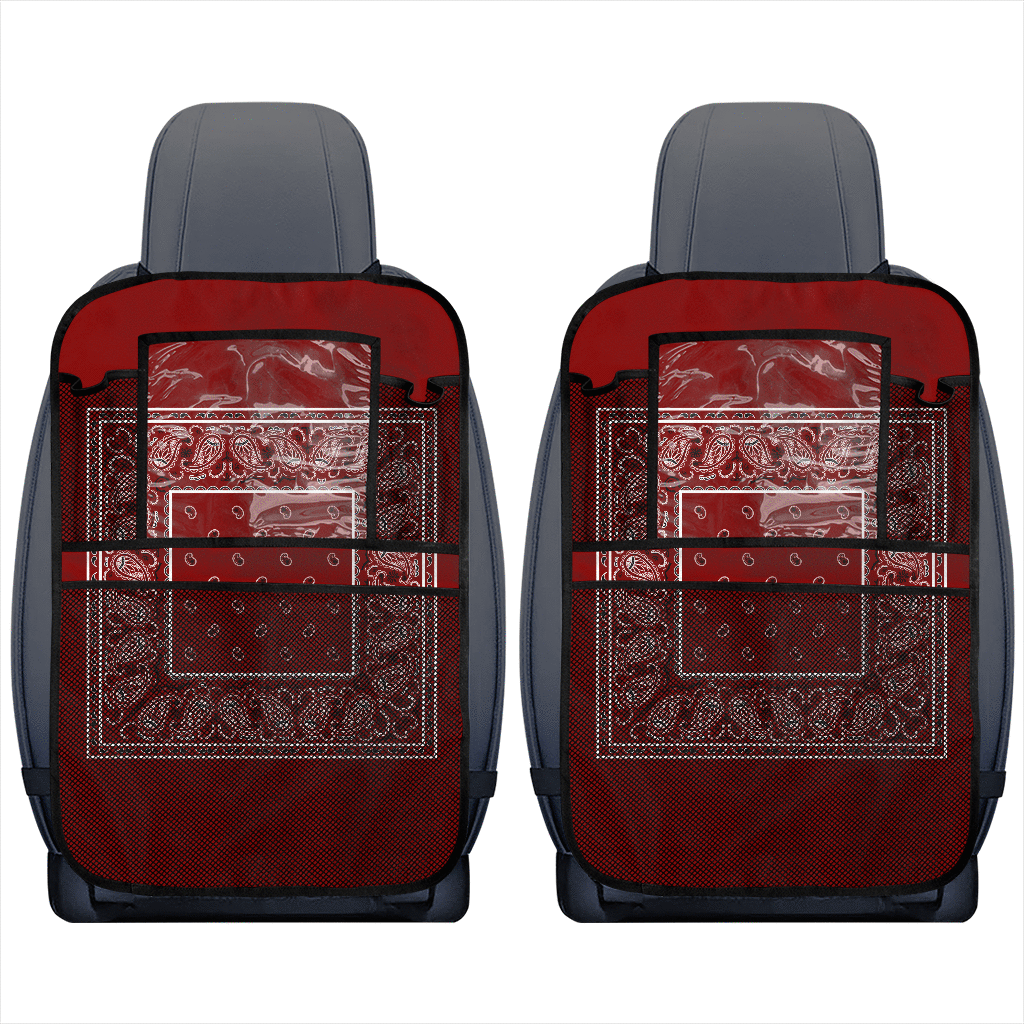 Maroon Bandana Car Seat Organizers