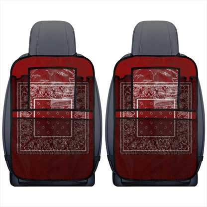 Maroon Bandana Car Seat Organizers