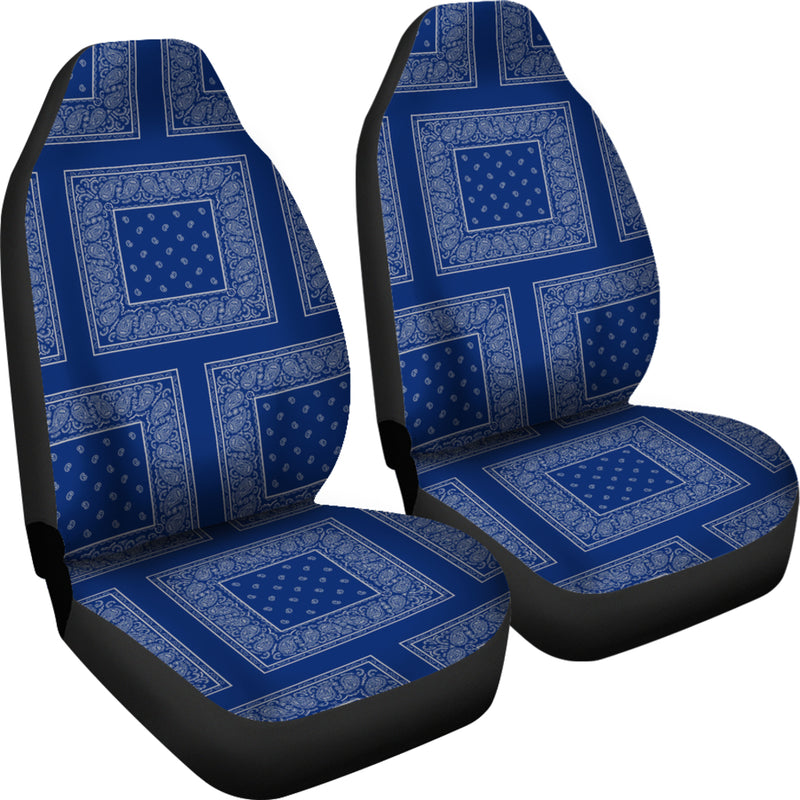 blue and gray seat cover