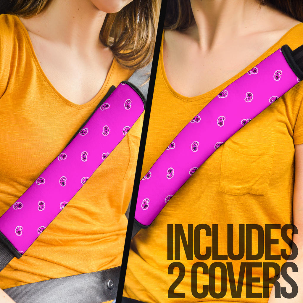 Abruptly Pink Bandana Seat Belt Covers - 3 Styles