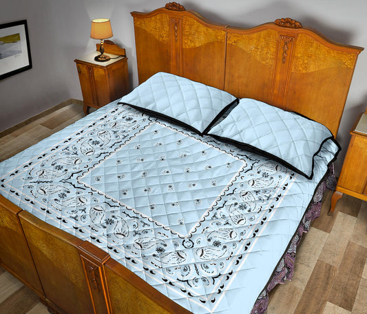Quilt Set - Lt Blue Bandana Quilt w/Shams