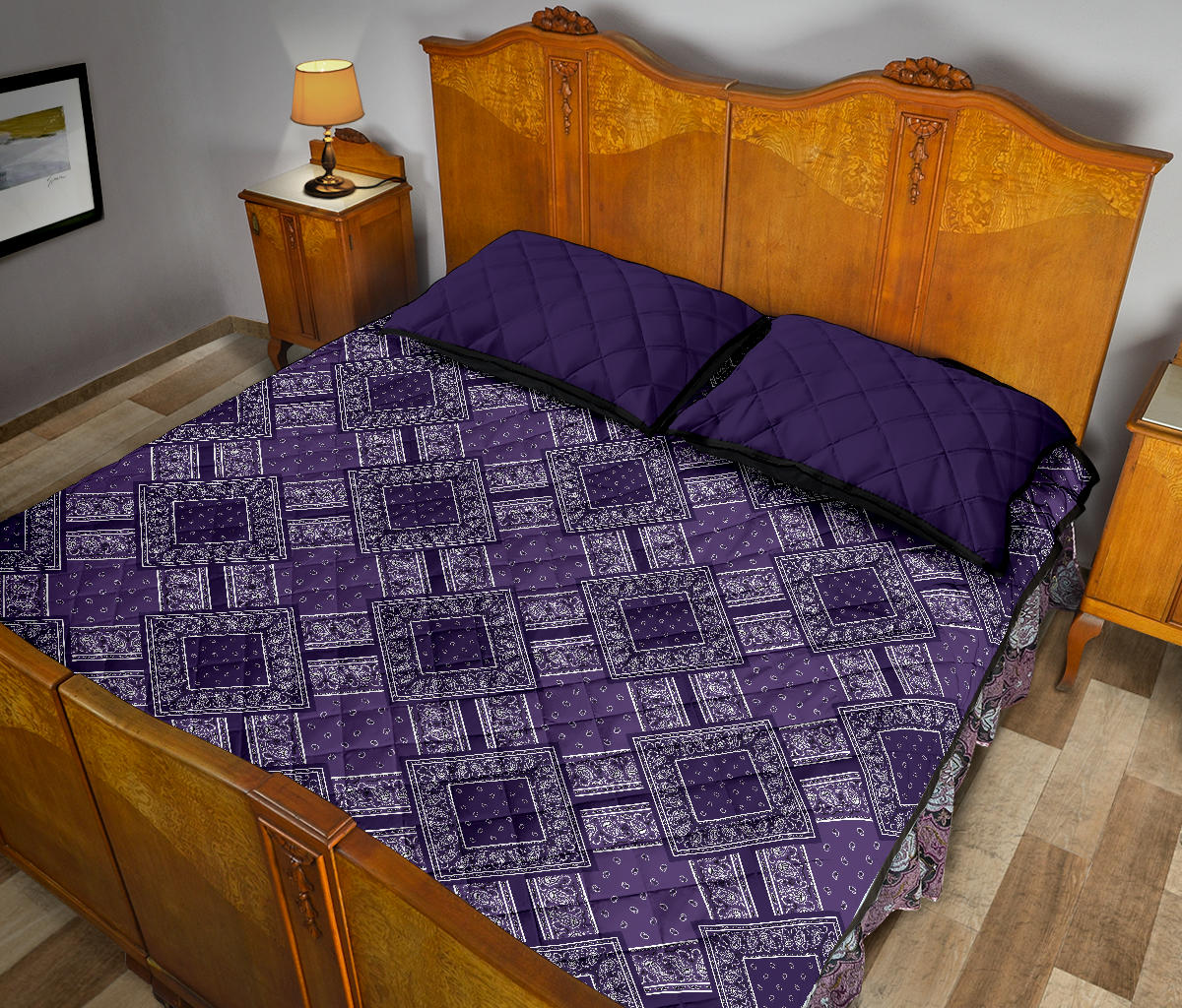 Quilt Set - Double Grape Bandana DB Quilt w/Shams