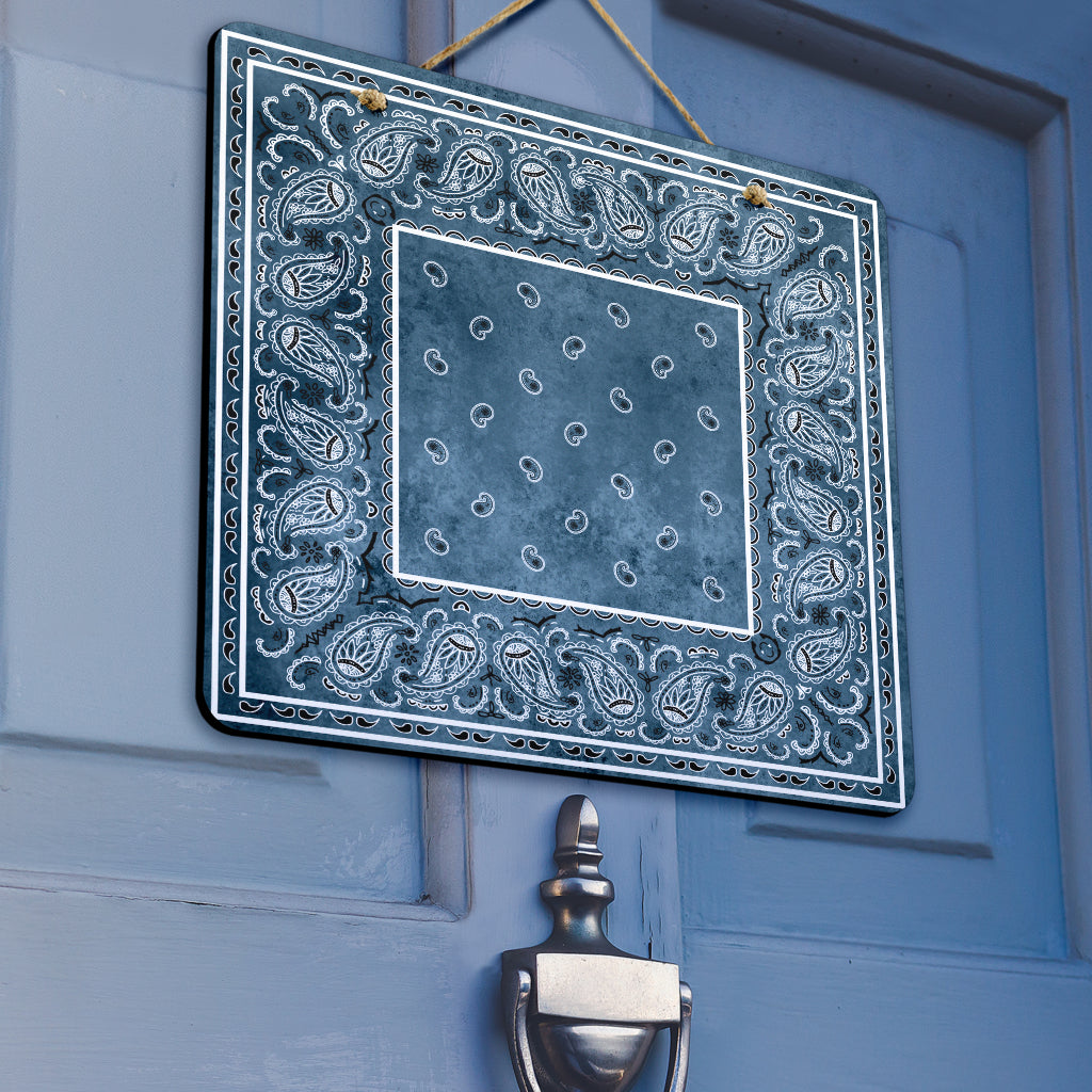Denim Blue Bandana Door Signs