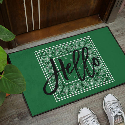 Classic Green Bandana Door Mats