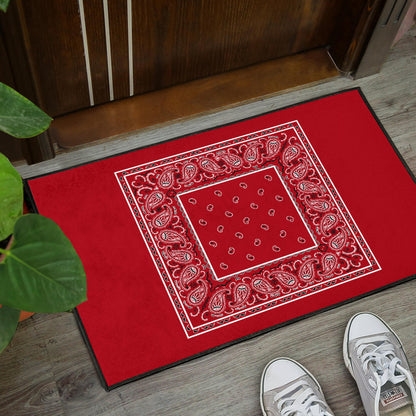 Classic Red Bandana Door Mats