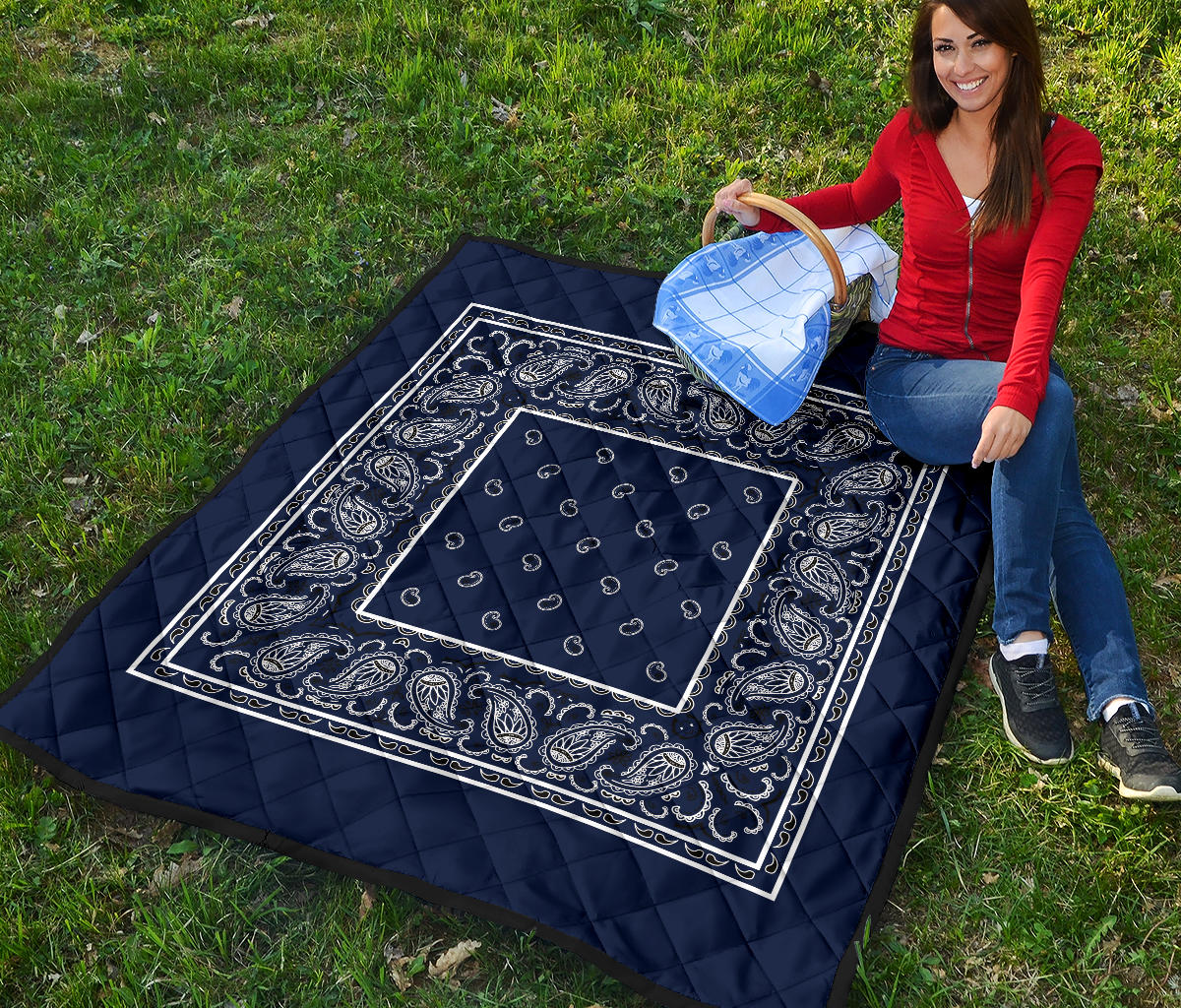 Quilt - Navy Blue Bandana Quilt