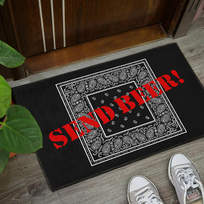 Black Bandana Door Mats
