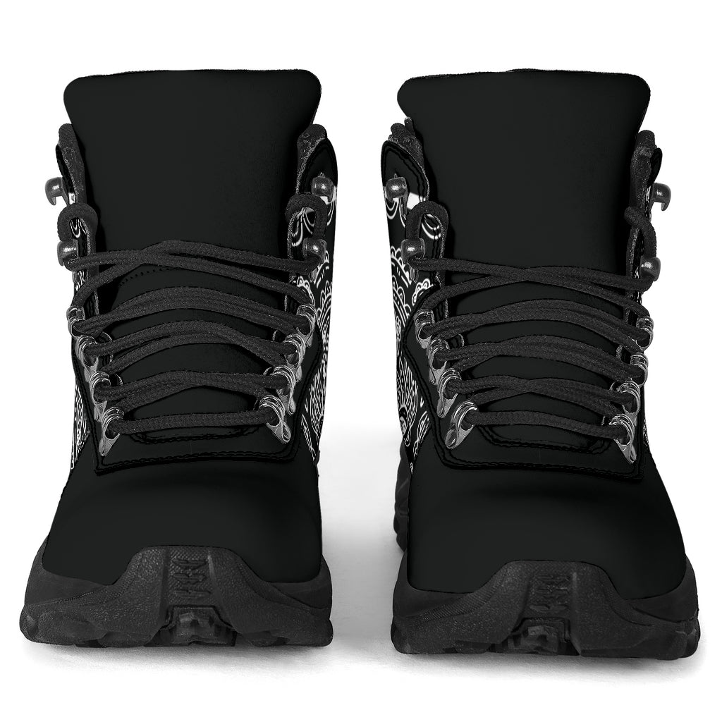 Black Bandana Alpine Boots