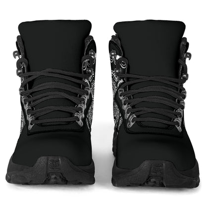 Black Bandana Alpine Boots