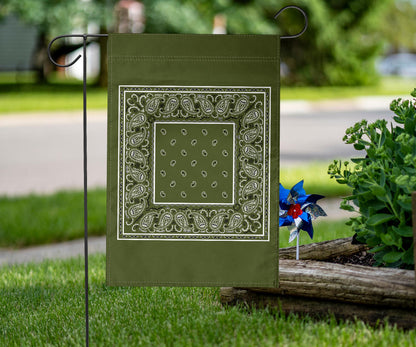 Army Green Bandana Home and Garden Flags