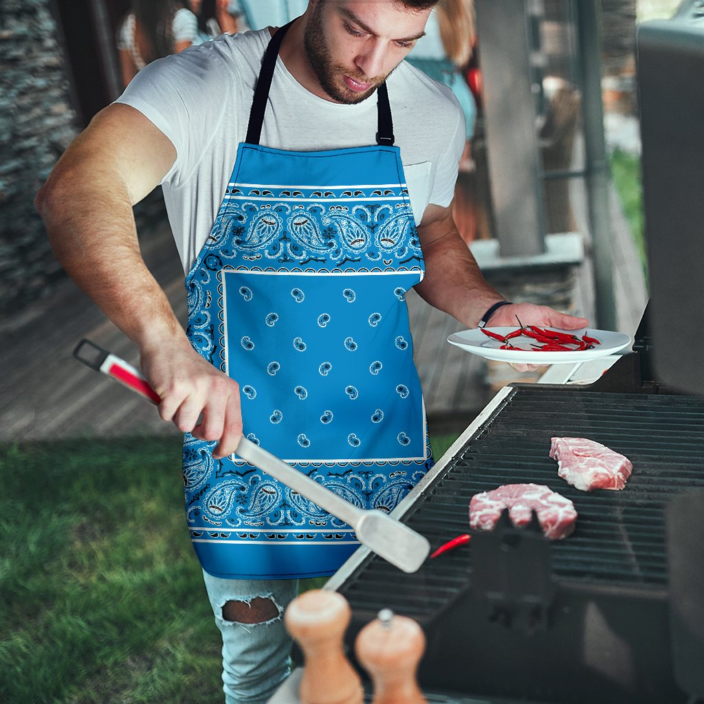 Sky Blue Bandana Apron