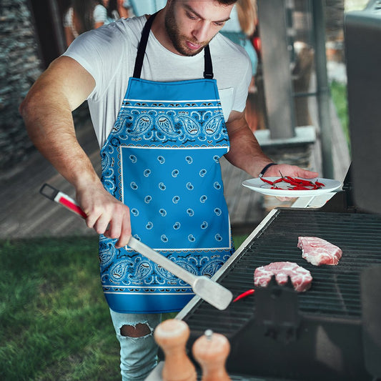 Sky Blue Bandana Apron
