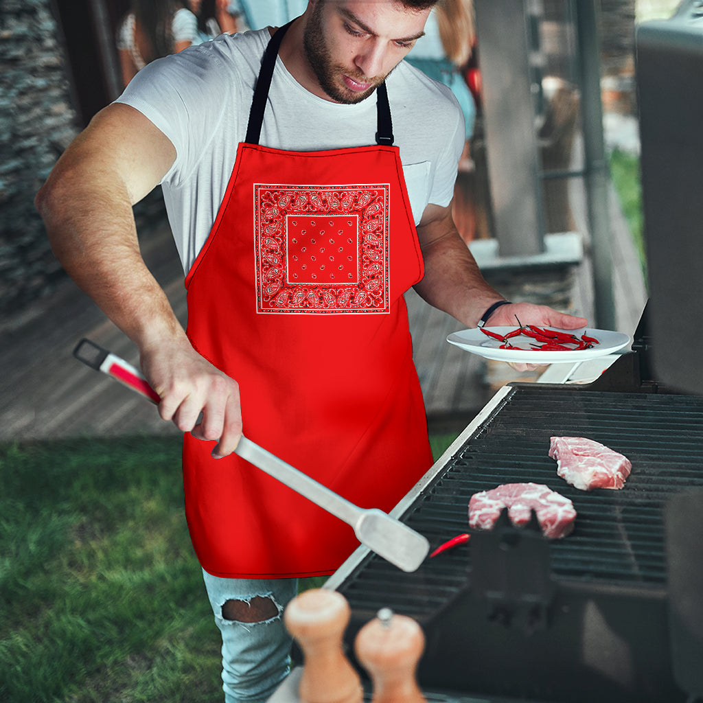 Red Bandana Cooking Aprons