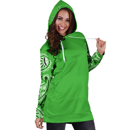 Lime Green Bandana Hoodie Dress