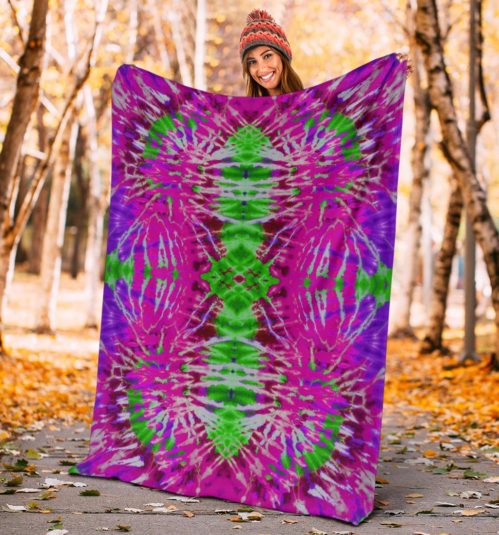 Tie Dye Fleece Throws