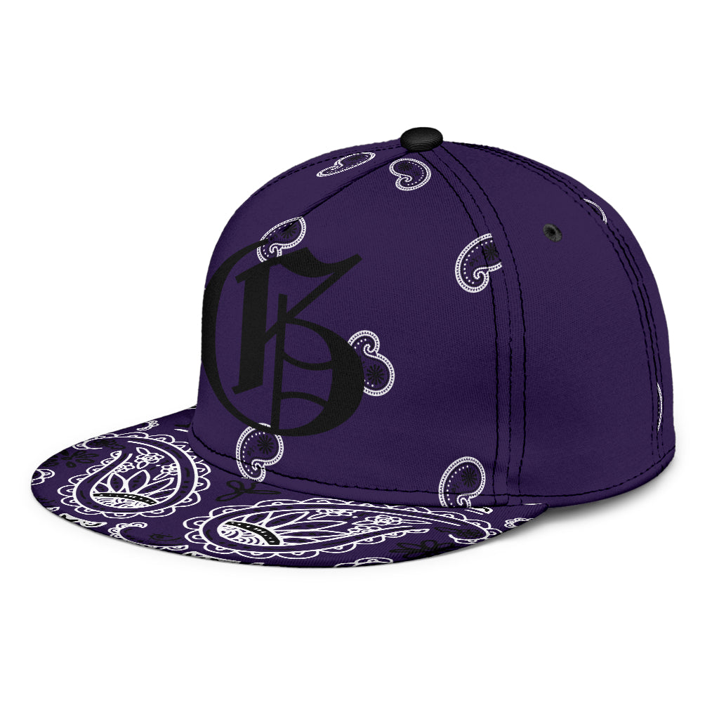 Purple Bandana G Monogram Snap Back Caps