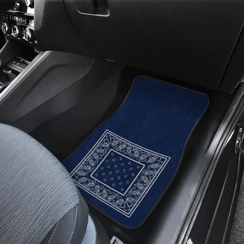 Quad Navy Blue Bandana Seat Covers - Minimal