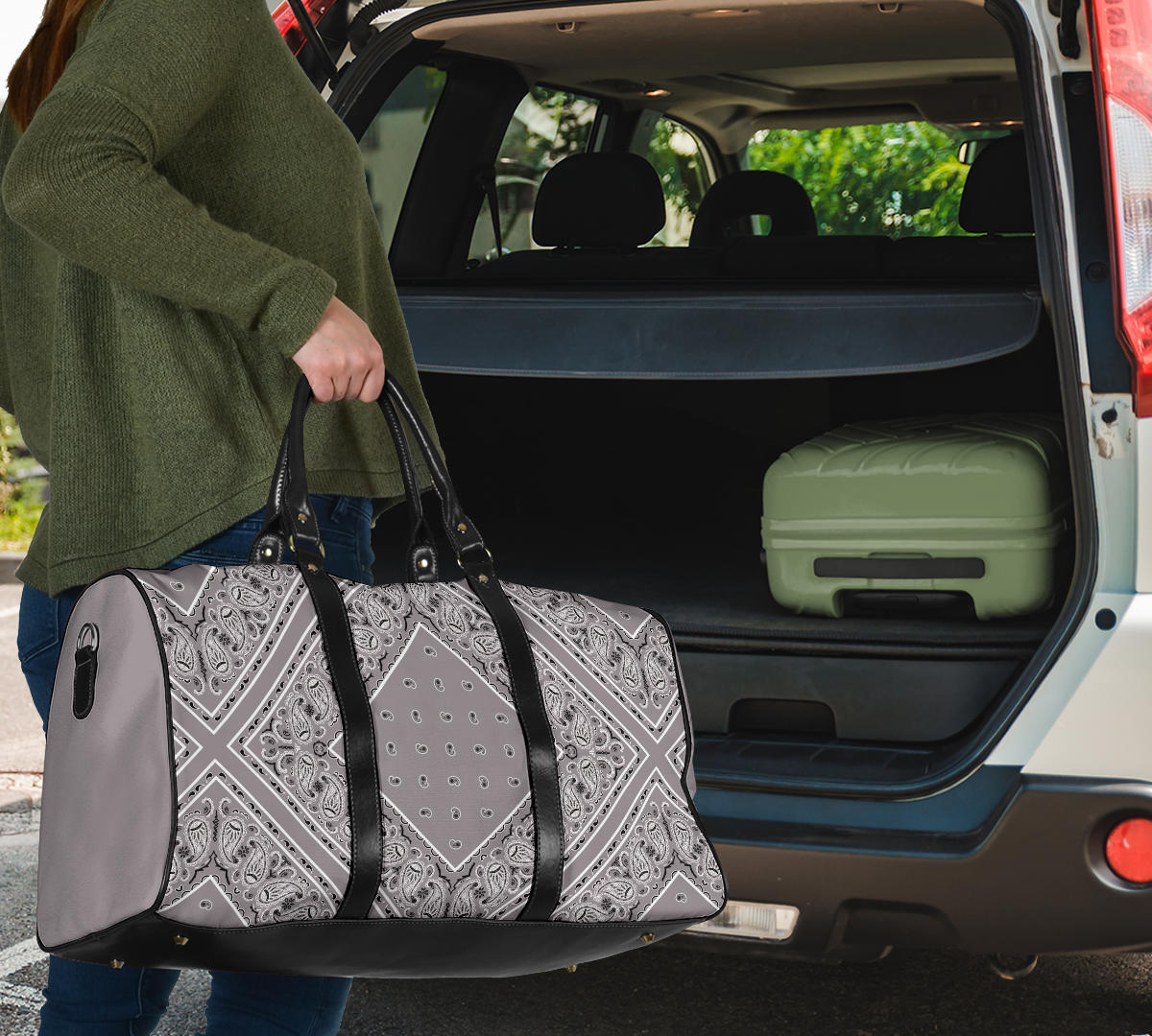 Classic Gray Bandana Travel Bag