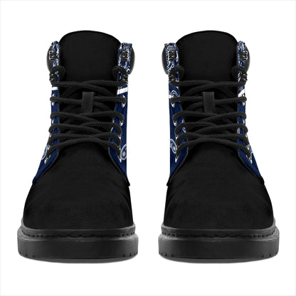 Navy Blue Bandana Blackout All Season Boots
