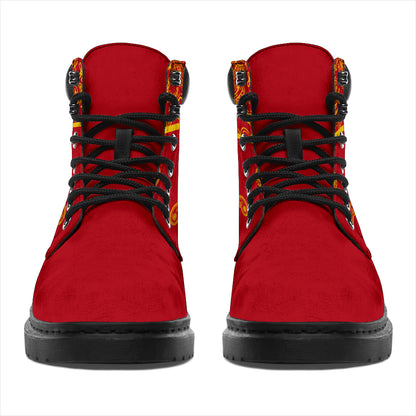 Red and Gold Bandana All Season Boots