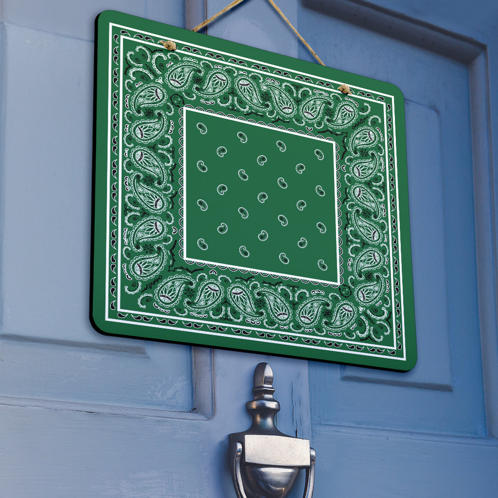 Classic Green Bandana Door Signs