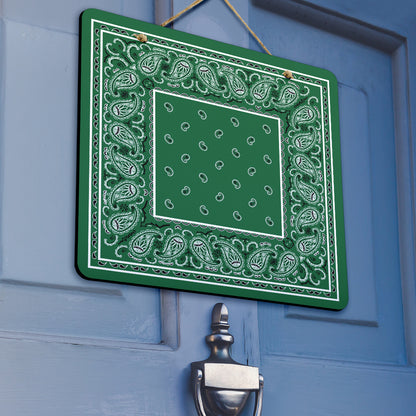 Classic Green Bandana Door Signs