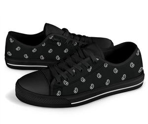 Canvas Low Top Sneakers - Black Paisley