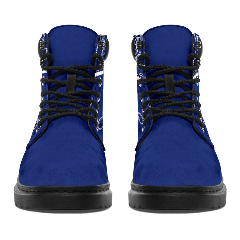 Royal Blue Bandana All-Season Boots