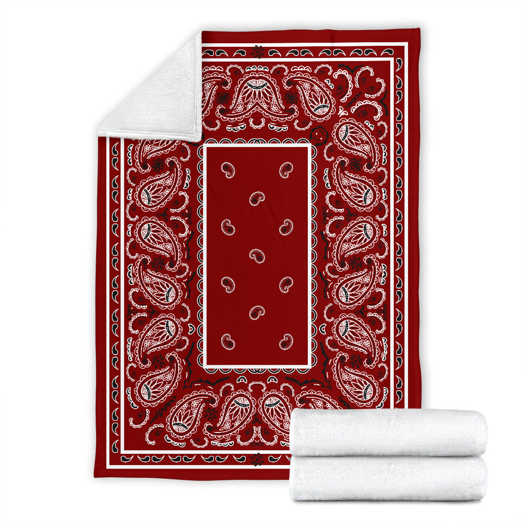 red bandana blanket