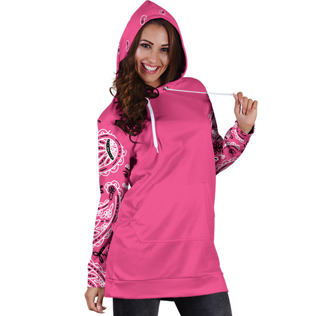 Pink Bandana Hoodie Dress