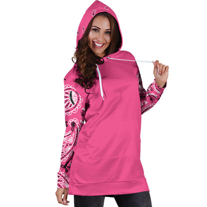Pink Bandana Hoodie Dress
