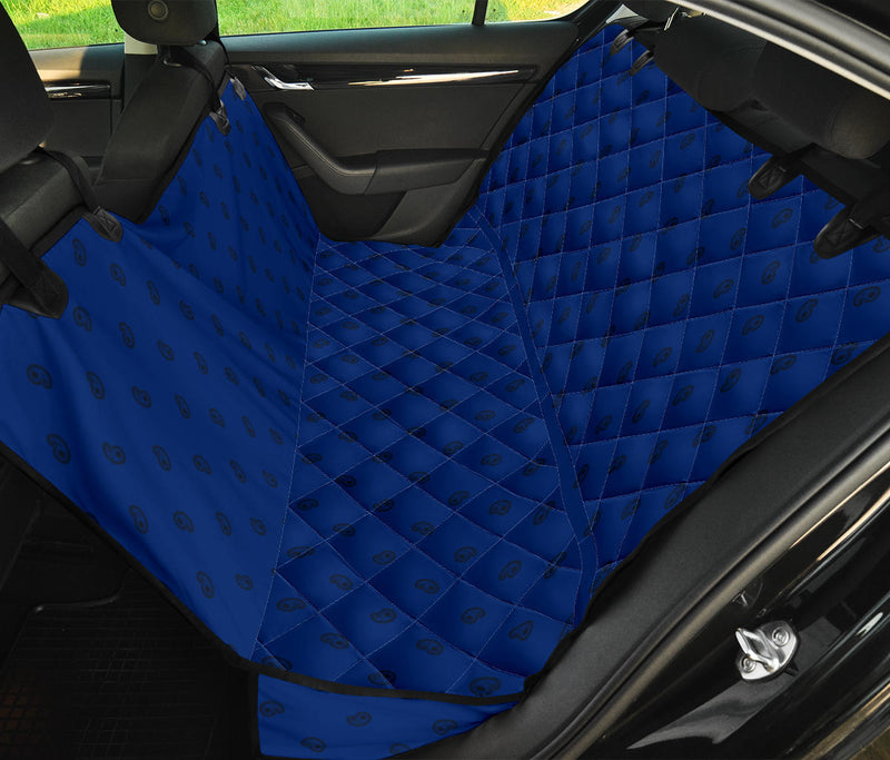 blue paisley dog car seat cover