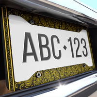 Black Gold Bandana License Plate Frame