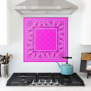 Abruptly Pink Bandana Metal Signs