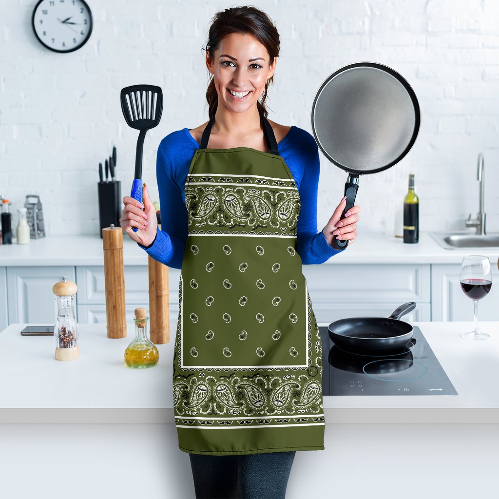 Army Green Big Bandana Aprons